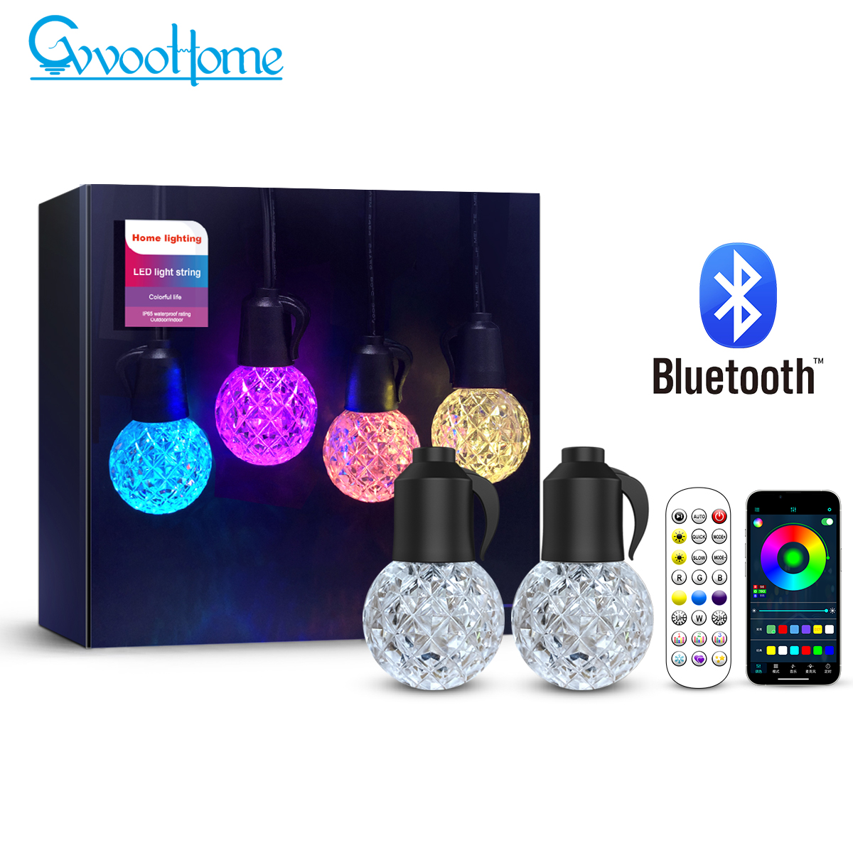 HCP029  G40水晶彩色灯串