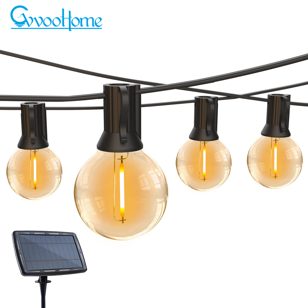 HCP093  G40太阳能暖白灯串