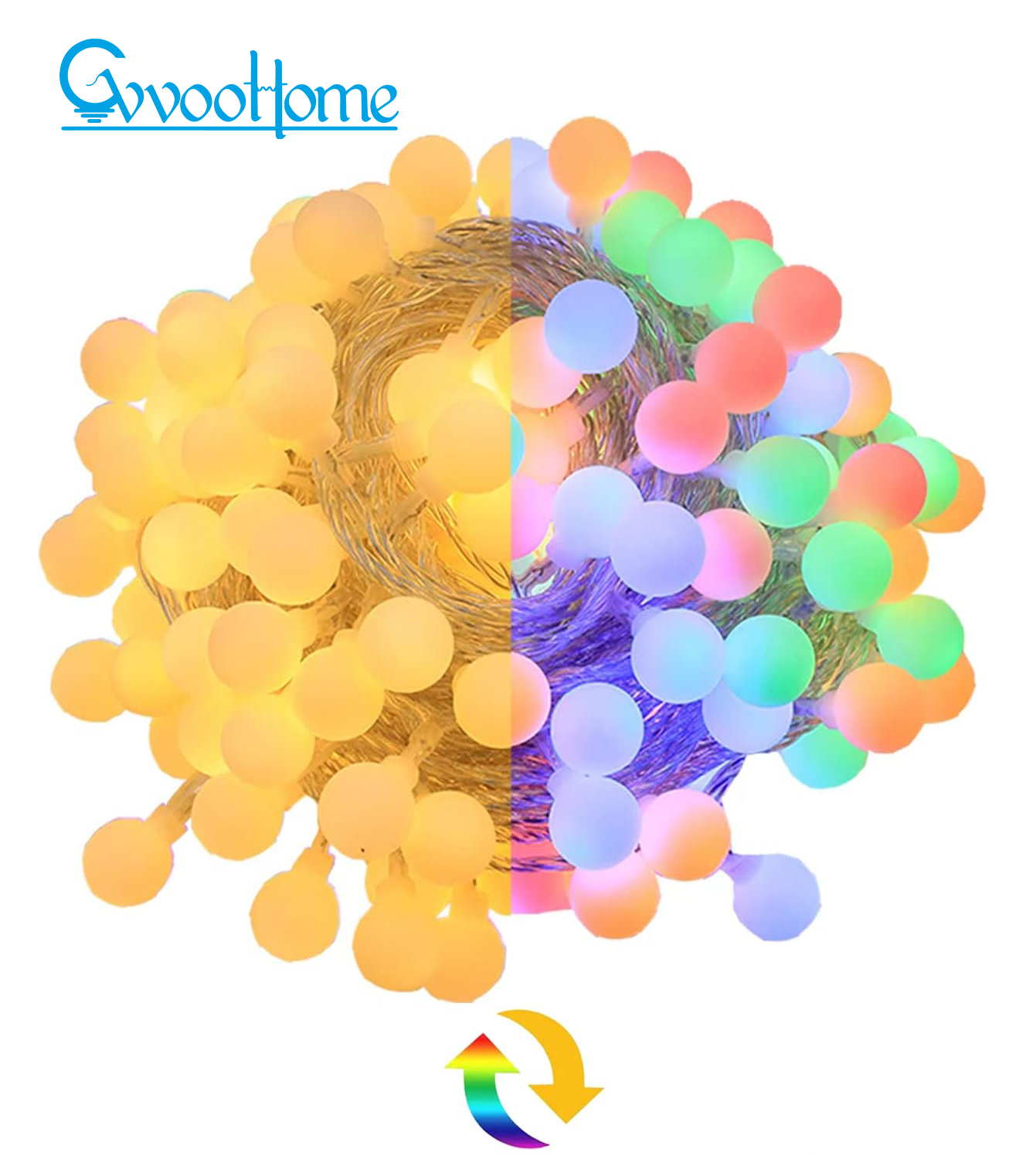 HCP179  太阳能乳白球灯串