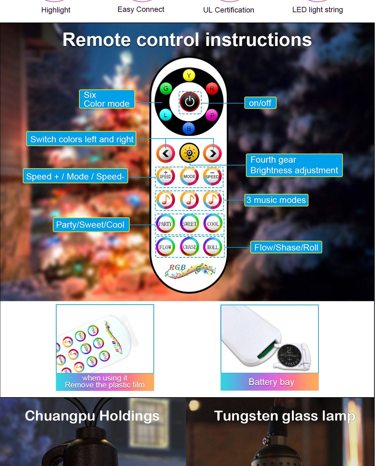 LED phantom light skewer