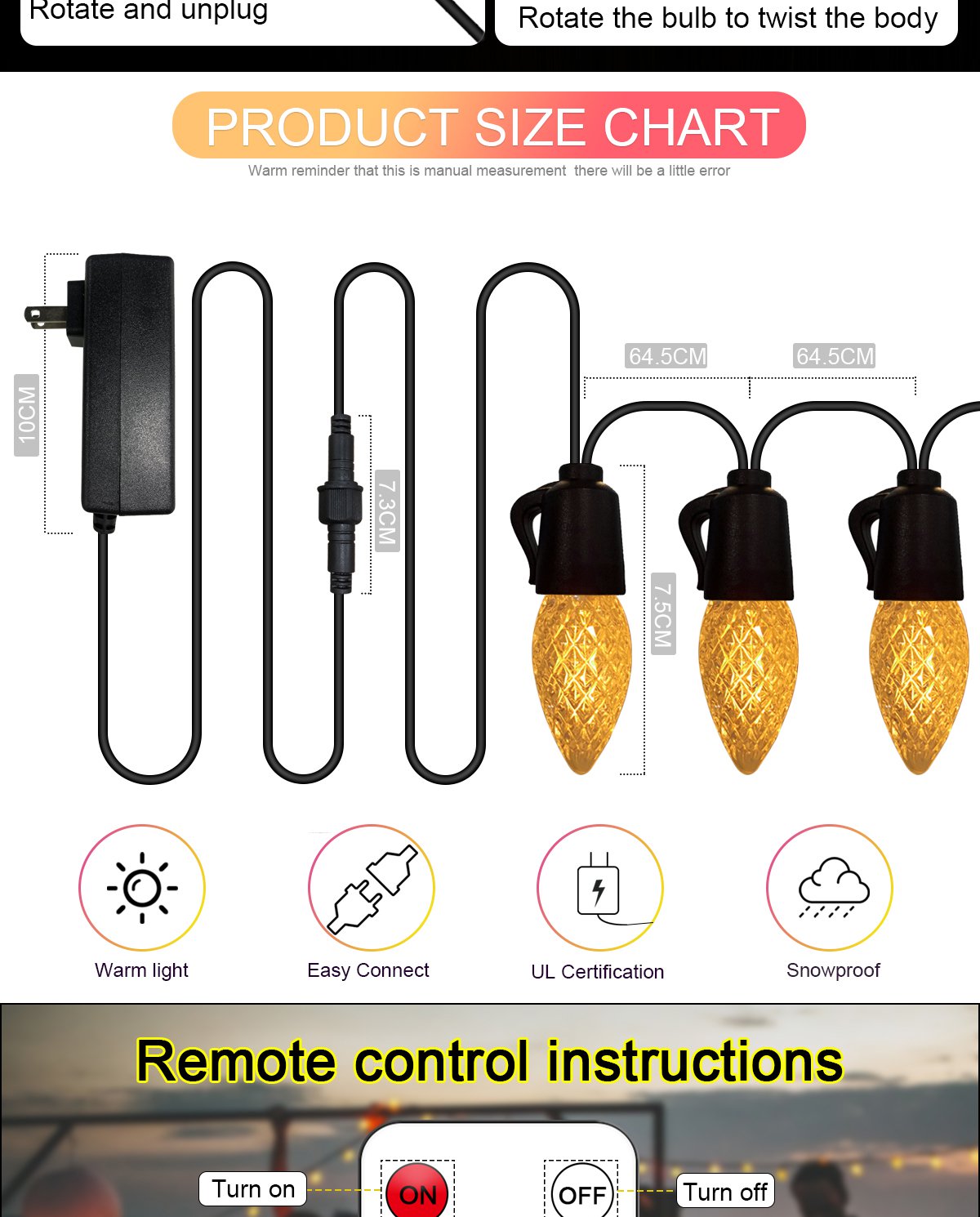 Monochrome light string